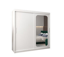 Arte Uppsala T2 Sliding Door Wardrobe 200Cm In White - Bright, Mirrored Storage For Contemporary Spaces - thumbnail 2