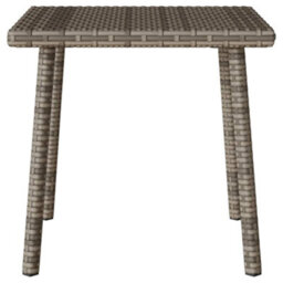 Walplus Garden Coffee Table Rectangular Grey 40X40X37 Cm Poly Rattan - thumbnail 5