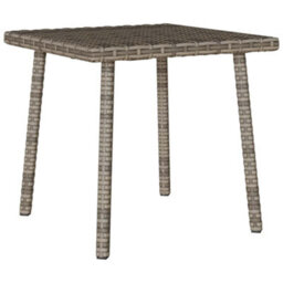 Walplus Garden Coffee Table Rectangular Grey 40X40X37 Cm Poly Rattan