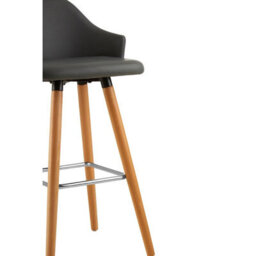 Orsina Grey Faux Leather Bar Stool, Comfortable Seating Leather Barseat, Leather Kitchen Bar Stool - thumbnail 6