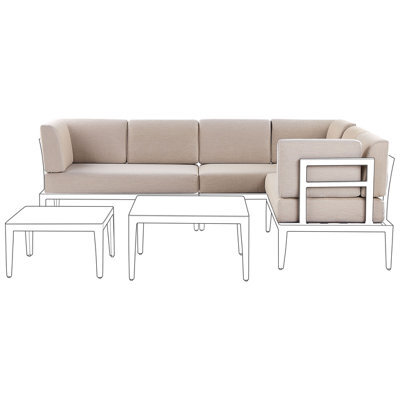 Beliani Outdoor Cushion Cover Set Rima Iii Beige - image 1