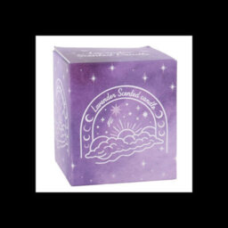 Purple Pastel Skies Lavender Scented Candle Frosted Glass Gift Candle - thumbnail 4
