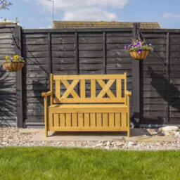 Darcy Wooden Garden Storage Bench Seat - thumbnail 8