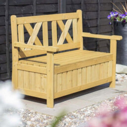 Darcy Wooden Garden Storage Bench Seat - thumbnail 4