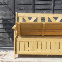 Darcy Wooden Garden Storage Bench Seat - thumbnail 5