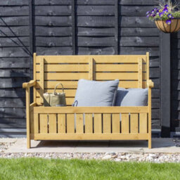 Darcy Wooden Garden Storage Bench Seat - thumbnail 3