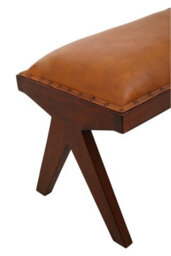 Buttercup Farm Inca Bench With Inverted Base - Wood/synthetic/textile - L41 X W120 X H46 Cm - Brown - thumbnail 6