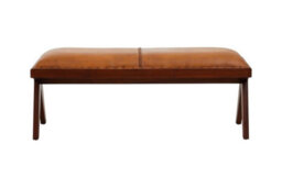 Buttercup Farm Inca Bench With Inverted Base - Wood/synthetic/textile - L41 X W120 X H46 Cm - Brown - thumbnail 1