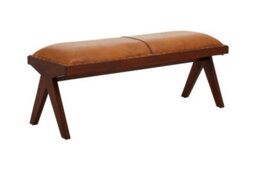 Buttercup Farm Inca Bench With Inverted Base - Wood/synthetic/textile - L41 X W120 X H46 Cm - Brown - thumbnail 3