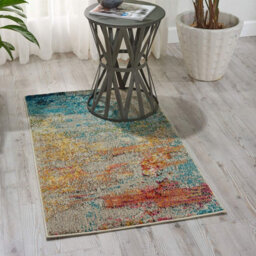 Modern Abstract Rug, 6mm Thickness Graphics Rug, Stain-Resistant Turkish Rug For Bedroom, & Dining Room-122Cm (Circle) - thumbnail 5