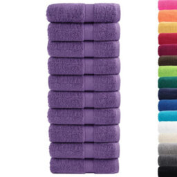 Berkfield Durable Premium Wash Towels Solund 10 Pcs Purple 30X30 Cm 600 Gsm