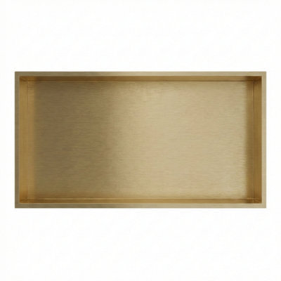 ARKO BATHROOM Arko Stainless Steel Shower Niche Wall Insert, Bathroom Shower Storage Shelf, Brass - image 1