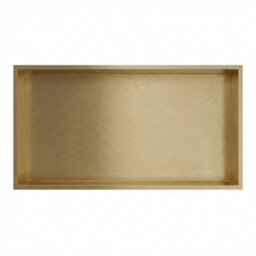 ARKO BATHROOM Arko Stainless Steel Shower Niche Wall Insert, Bathroom Shower Storage Shelf, Brass - thumbnail 1