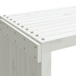 Berkfield Garden Bench Extendable White 212.5X40.5X45 Cm Solid Wood Pine - thumbnail 8
