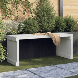 Berkfield Garden Bench Extendable White 212.5X40.5X45 Cm Solid Wood Pine