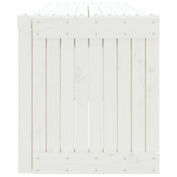 Berkfield Garden Bench Extendable White 212.5X40.5X45 Cm Solid Wood Pine - thumbnail 6