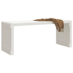 Berkfield Garden Bench Extendable White 212.5X40.5X45 Cm Solid Wood Pine - thumbnail 3