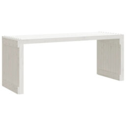 Berkfield Garden Bench Extendable White 212.5X40.5X45 Cm Solid Wood Pine - thumbnail 5