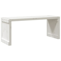 Berkfield Garden Bench Extendable White 212.5X40.5X45 Cm Solid Wood Pine - thumbnail 7