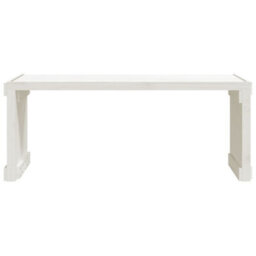 Berkfield Garden Bench Extendable White 212.5X40.5X45 Cm Solid Wood Pine - thumbnail 4