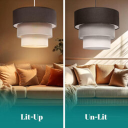 Giggi 3-Tier Fabric 30Cm Easy-Fit Ceiling Light Shade/lamp Shade For Table Lamps, Floor Lamps, Living Room, Bedroom - thumbnail 5