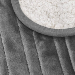Cosi Home Fleece & Sherpa Electric Heated Throw - Grey - thumbnail 4