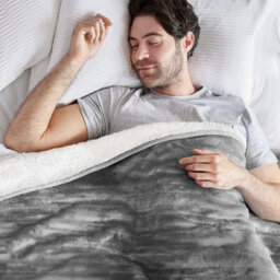 Cosi Home Fleece & Sherpa Electric Heated Throw - Grey - thumbnail 7