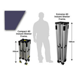 Crocodile Trading 3M X 3M Compact 40 Commercial Instant Shelter Pop Up Gazebos Frame, Canopy & Sides - Navy Blue - thumbnail 5