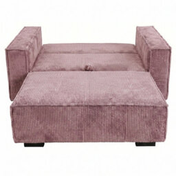 Viva Star Ii Pink Poso Fabric 2 Seater Sofa Bed 152 Cm Sleeping Function Storage Modern Living Room - thumbnail 4