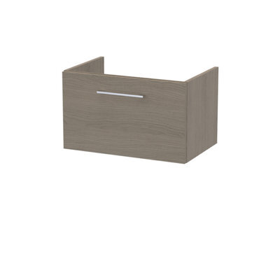 Hudson Reed Arno 600mm Wall Hung Single Drawer Unit-Solace Oak - image 1