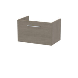 Hudson Reed Arno 600mm Wall Hung Single Drawer Unit-Solace Oak - thumbnail 1