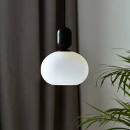 Nordlux Notti Glass Pendant Light Hand Blown Glass Black,mains