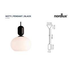 Nordlux Notti Glass Pendant Light Hand Blown Glass Black,mains - thumbnail 7
