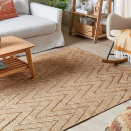 Wyld And Coco Beige Jute And Cotton Area Rug 140 X 200 Cm - Handwoven Geometric Boho Design - thumbnail 2