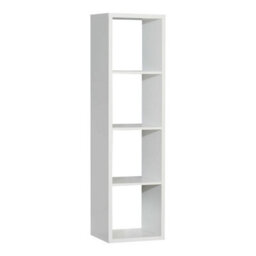 Wyld Haus Shanghai Matt White 4-Cube Storage Unit 4 Shelves, Freestanding Bookcase - thumbnail 3