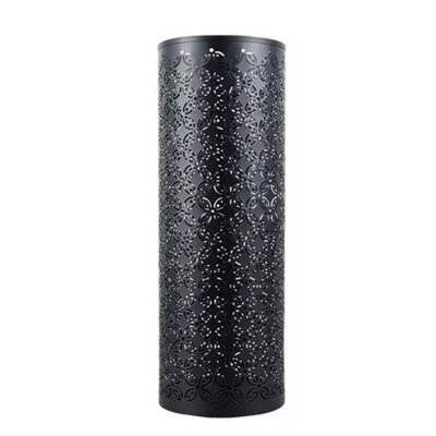 Black Metal Umbrella Holder Stand Rack Rain Water Drip Tray Walking Stick Home Storage - image 1