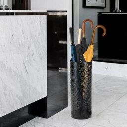 Black Metal Umbrella Holder Stand Rack Rain Water Drip Tray Walking Stick Home Storage - thumbnail 5