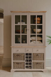 Statement Furniture Kitchen Display Cabinet With Wine Rack - Truffle - thumbnail 1