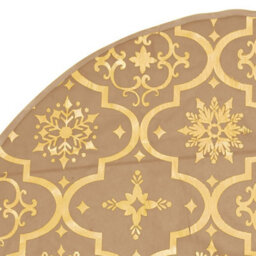 Walplus Luxury Christmas Tree Skirt With Sock Yellow 90 Cm Fabric - thumbnail 6
