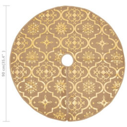 Walplus Luxury Christmas Tree Skirt With Sock Yellow 90 Cm Fabric - thumbnail 8