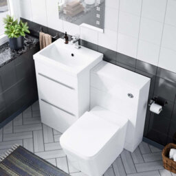 Nes Home 1000mm Basin 2 Drawer Vanity Cabinet And Wc Toilet Pan Combo Suite - thumbnail 3