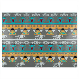 Benjamin Tate Design Tribal Art Egyptian Vintage Ethnic Silhouettes Glass Chopping Boarddesigner Style