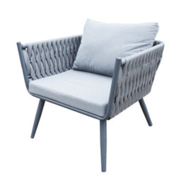 Groundlevel 4 Piece Woven Grey Furniture Set - thumbnail 2