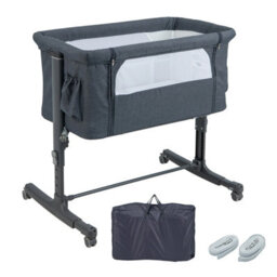 Gainoom 3-In-1 Baby Bedside Bassinet W/ Lockable Wheels & Storage Bag Easy Folding Portable Crib Baby Bed For 0-6 Months - thumbnail 1