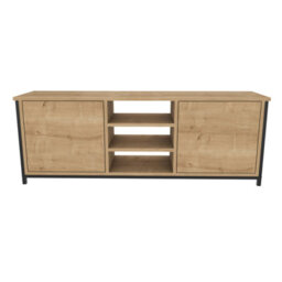 Decorotika Otis Tv Stand For Tv's Up To 63 Inch Black And Oak - thumbnail 4