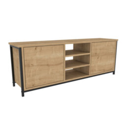 Decorotika Otis Tv Stand For Tv's Up To 63 Inch Black And Oak - thumbnail 5