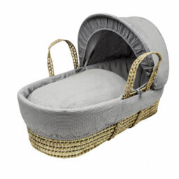 Kinder Valley Grey Waffle Palm Moses Basket - thumbnail 1