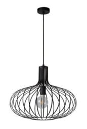 Lucide Manuela Vintage Pendant Light 50Cm - 1Xe27 - Black - thumbnail 2