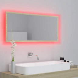 Walplus Led Bathroom Mirror Sonoma Oak 100X8.5X37 Cm Acrylic - thumbnail 5