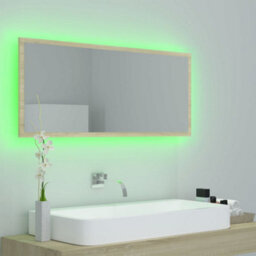 Walplus Led Bathroom Mirror Sonoma Oak 100X8.5X37 Cm Acrylic - thumbnail 4